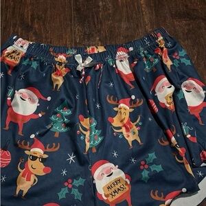 Festive Christmas Themed Pajama Shorts
